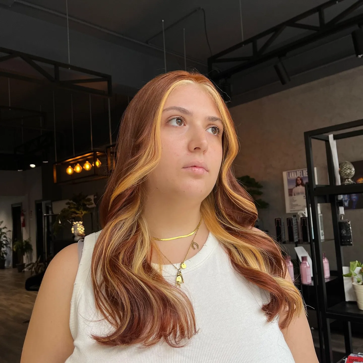 Foxy halo oro e rame, lavoro di Glitch Hair Studio Salon